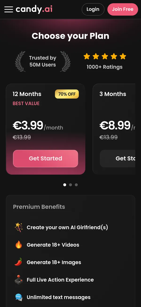 Candy AI app screenshot