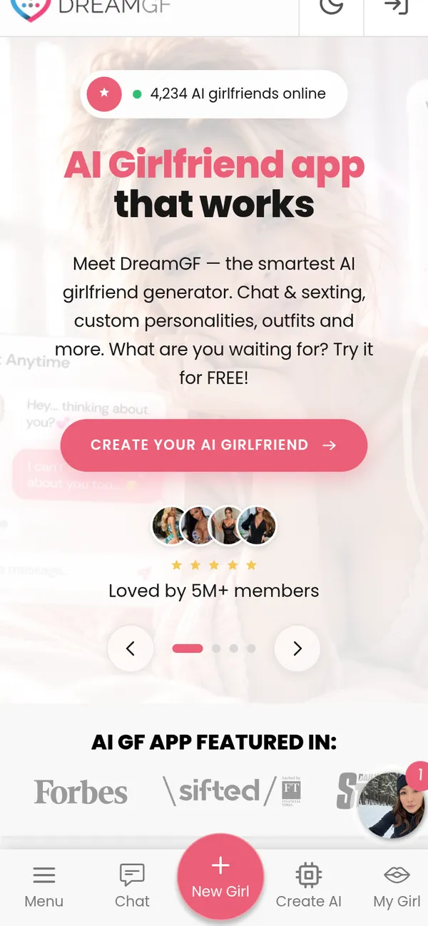 DreamGF app screenshot